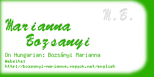 marianna bozsanyi business card